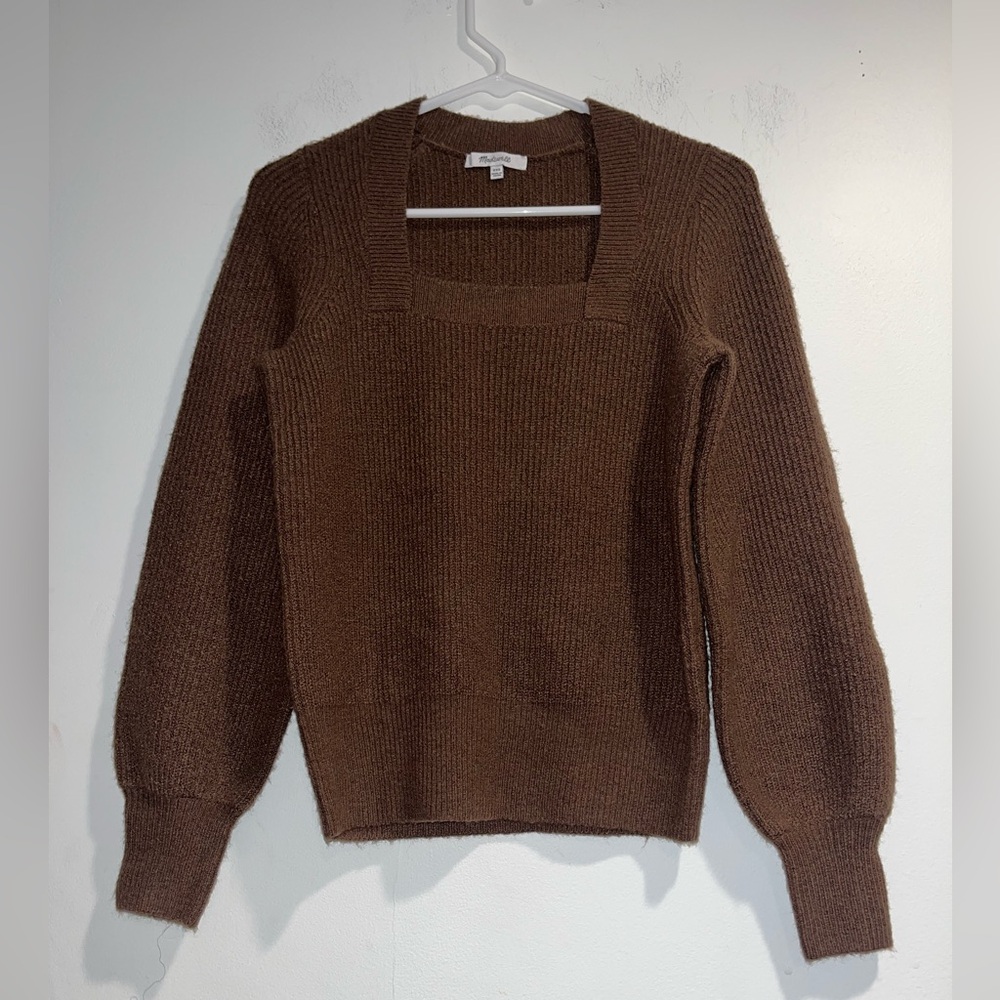 MADEWELL Melwood Square-Neck Pullover Sweater in Coziest Yarn
